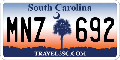 SC license plate MNZ692