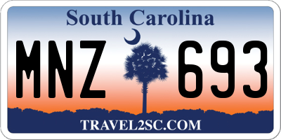 SC license plate MNZ693