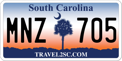 SC license plate MNZ705