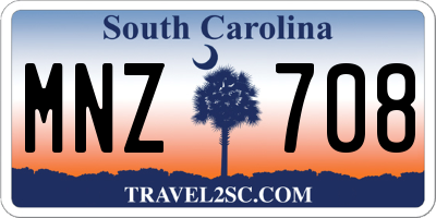 SC license plate MNZ708