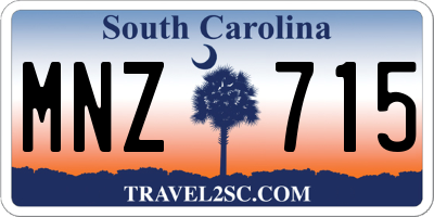 SC license plate MNZ715