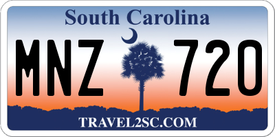SC license plate MNZ720
