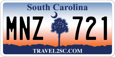 SC license plate MNZ721