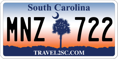SC license plate MNZ722