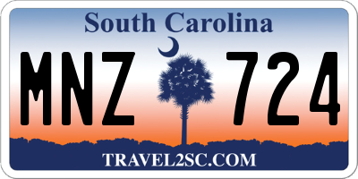 SC license plate MNZ724