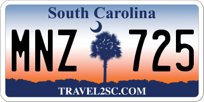 SC license plate MNZ725