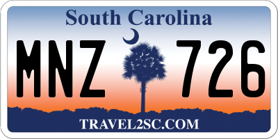 SC license plate MNZ726
