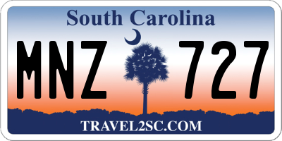 SC license plate MNZ727