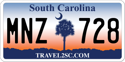 SC license plate MNZ728