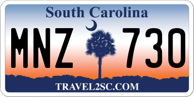 SC license plate MNZ730