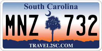 SC license plate MNZ732