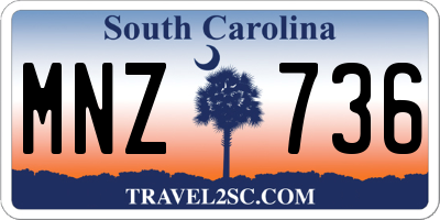 SC license plate MNZ736