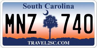 SC license plate MNZ740