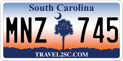 SC license plate MNZ745