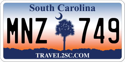 SC license plate MNZ749