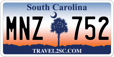 SC license plate MNZ752