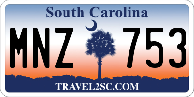SC license plate MNZ753