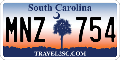 SC license plate MNZ754