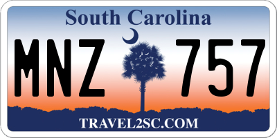SC license plate MNZ757