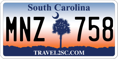 SC license plate MNZ758