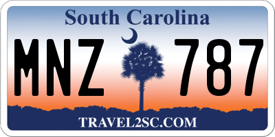 SC license plate MNZ787