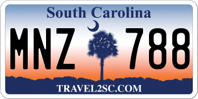 SC license plate MNZ788