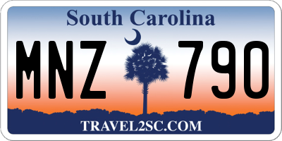 SC license plate MNZ790