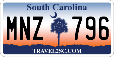 SC license plate MNZ796