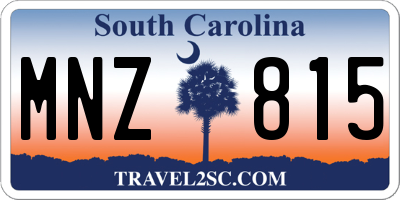 SC license plate MNZ815