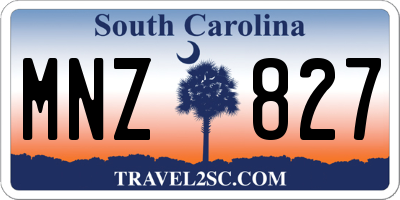 SC license plate MNZ827