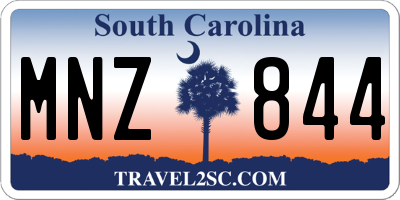 SC license plate MNZ844
