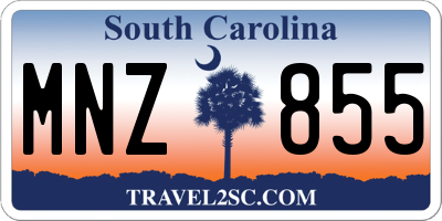 SC license plate MNZ855