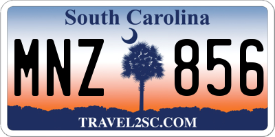 SC license plate MNZ856