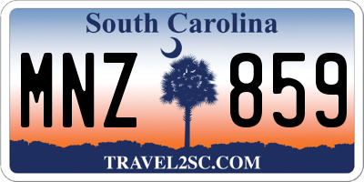 SC license plate MNZ859