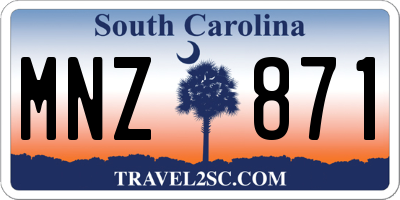 SC license plate MNZ871