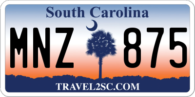 SC license plate MNZ875