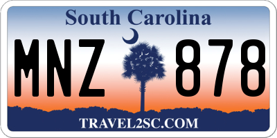 SC license plate MNZ878