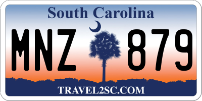 SC license plate MNZ879