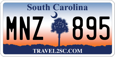 SC license plate MNZ895