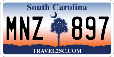SC license plate MNZ897