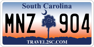 SC license plate MNZ904