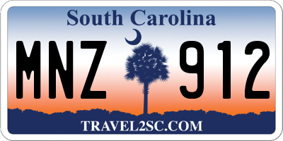 SC license plate MNZ912