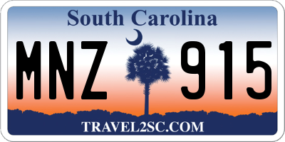 SC license plate MNZ915