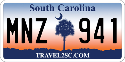SC license plate MNZ941