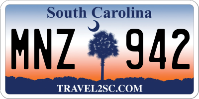 SC license plate MNZ942