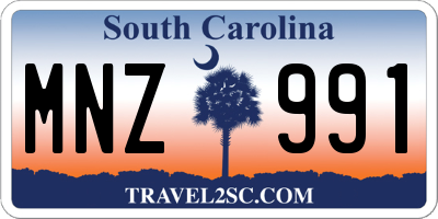 SC license plate MNZ991