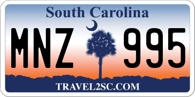 SC license plate MNZ995