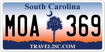 SC license plate MOA369