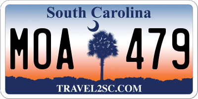 SC license plate MOA479