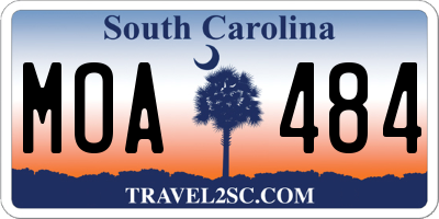 SC license plate MOA484